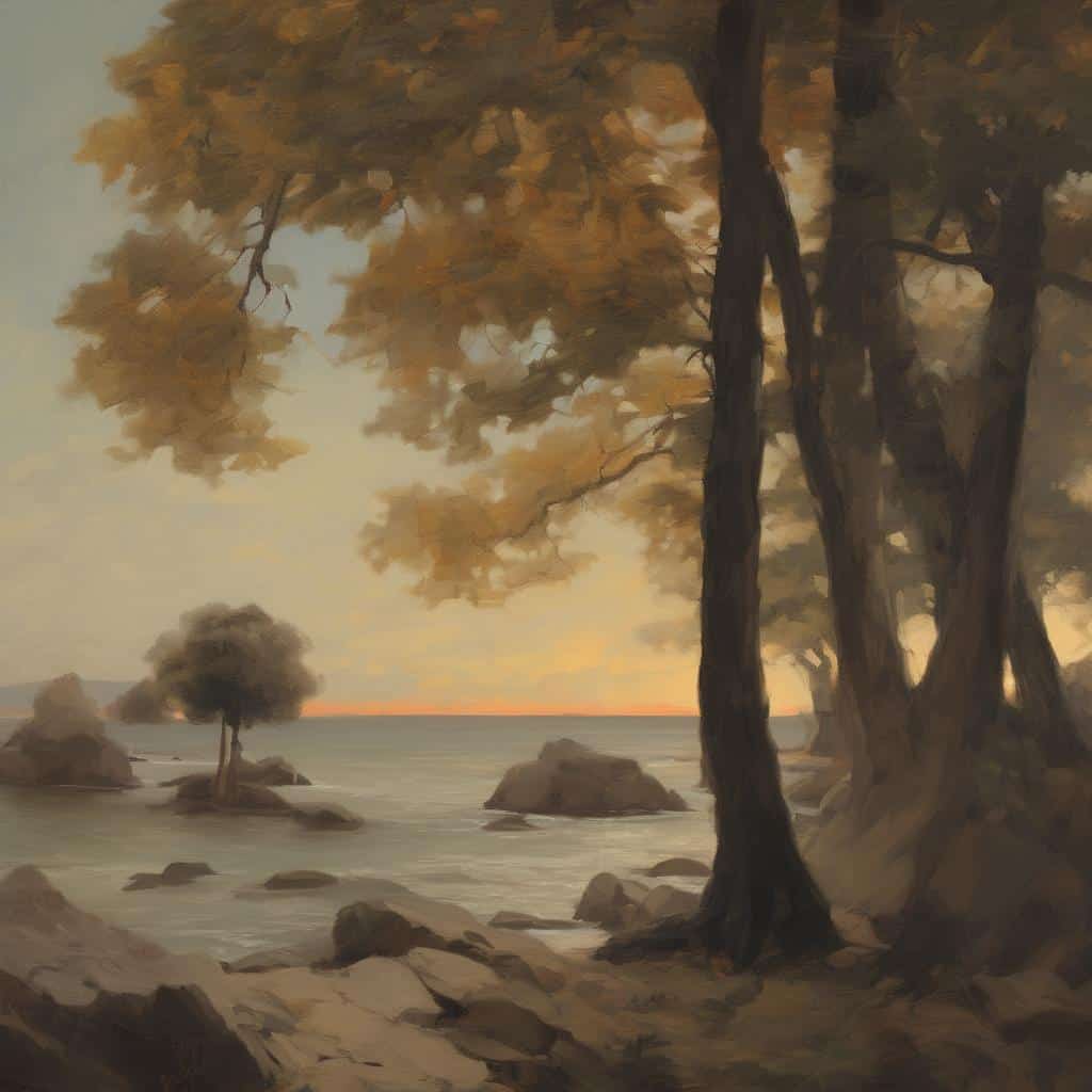 Αλφαριθμητικό κείμενο: η-πορείααπό-το-σύμβολο-στο-ρεαλισμό-θάλασσα-παραλία-δέντρο-φυσική-τέχνη.